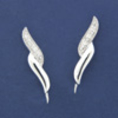 Cubic zirconia top/solid silver bottom