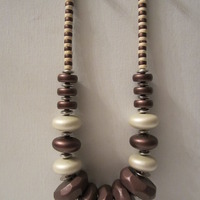 NEW Boho Bronze & Opal Chunky Necklace and Earring Set - Thumbnail 1