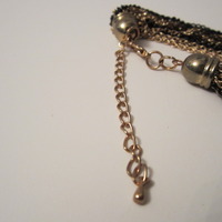 NEW Black & Gold Chain Necklace and Earring Set - Thumbnail 3
