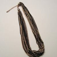 NEW Black & Gold Chain Necklace and Earring Set - Thumbnail 4