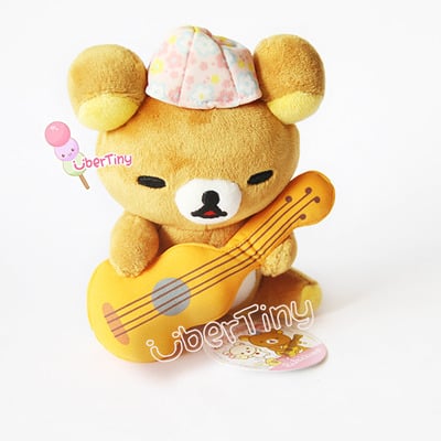 San-x rilakkuma holding a ukelele plush - Thumbnail 2