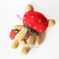 San-x Rilakkuma in a Strawberry Costume Plush - Thumbnail 1