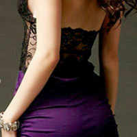 Lace Sexy Hollow Mini Dress - Thumbnail 1