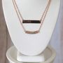 Rose Gold Handstamped Personalized Bar Necklace-1