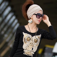 Owl Print Punk Sexy Top - Thumbnail 2