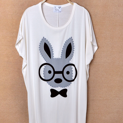 Rabbit o neck batwing shirt - Thumbnail 5