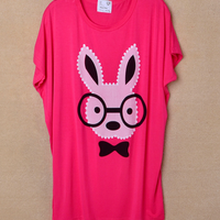 Rabbit O Neck Batwing Shirt - Thumbnail 2