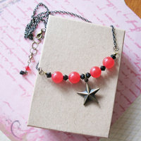 Red and Black Star Necklace - Thumbnail 1