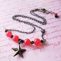Red and Black Star Necklace - Thumbnail 3