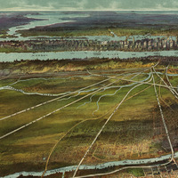 Newark, New Jersey in 1916 - Bird's Eye View Map, Aerial, Panorama, Vintage, Antique, Reproduction, Giclée, Framable, Fine Art, Wall art - Thumbnail 2