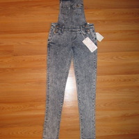 ACID WASH OVERALLS (New with Tags!) - Thumbnail 1