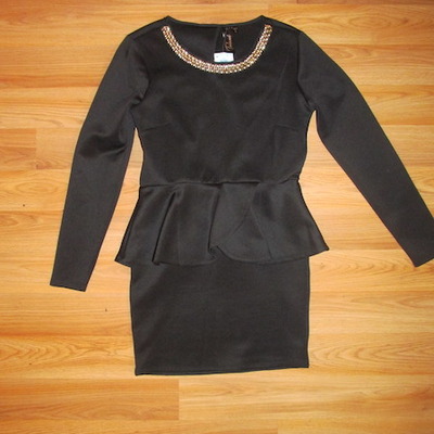 New sexy peplum open back dress