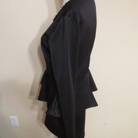 NEW Sexy Peplum Open Back Dress - Thumbnail 2