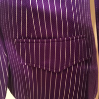 Vintage Purple Striped Blazer/Jacket - Thumbnail 3