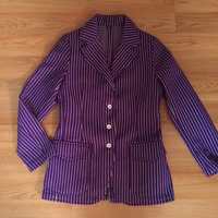 Vintage Purple Striped Blazer/Jacket - Thumbnail 4