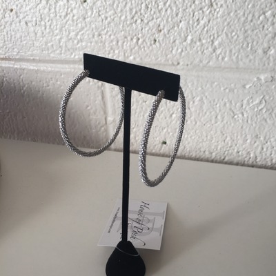 Silver Hoop Earrings 