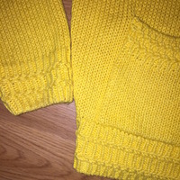 Vintage Yellow Knit Sweater with Gold Buttons - Thumbnail 4