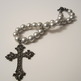 NEW Baltic Black Cross & Metallic Pearl Necklace-2
