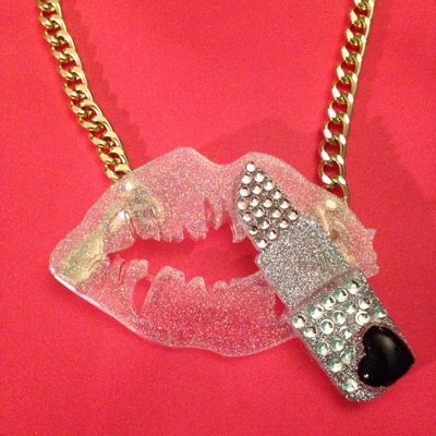 Lipstick necklace