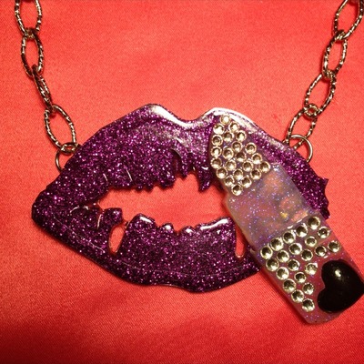 Lipstick necklace