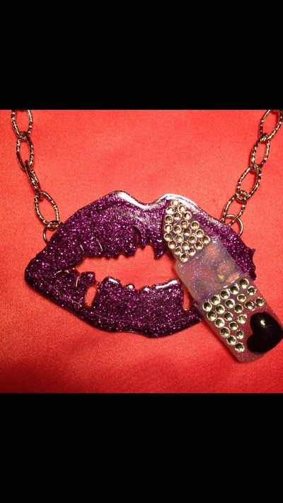 Lipstick necklace