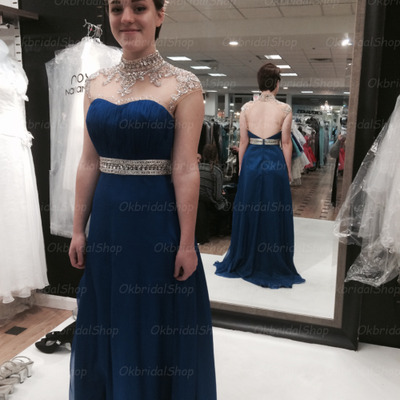 Teal prom dress, long prom dress, cheap prom dress, chiffon prom dress, bd14206