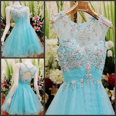 Tiffany blue prom dress, short prom dress, popular prom dress, junior prom dress, cheap prom dress, bd14224