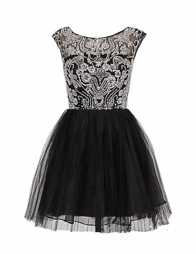 short prom dress, black prom dress, junior prom dress, cheap prom dress, homecoming prom dress, BD14228