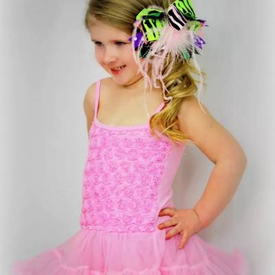 Ott double stacked rainbow zebra bow