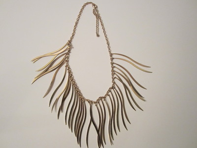 New waves of gold  fringe necklace