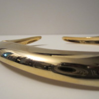 NEW Gold Choker Cuff Necklace - Thumbnail 1