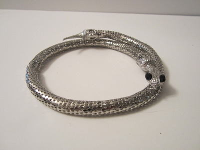 New snake necklace/choker. avail in gold & silver