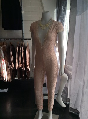 Pink Lace Long Jumpsuit