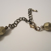 NEW Black Stone and Gold Dome Necklace - Thumbnail 2