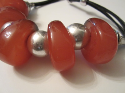 New burnt orange tribal chunky necklace