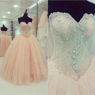 Long prom dress, light pink prom dress, a-line prom dress, 2018 ball gown, party prom dress, bd143471