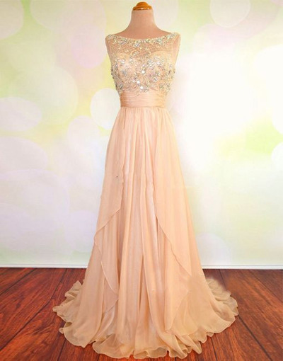 pink prom dress, long prom dress, cheap prom dress, chiffon prom dress, modest prom dress, BD14349