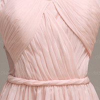 short bridesmaid dress, pink bridesmaid dress, cheap bridesmaid dress, chiffon bridesmaid dress, short prom dress, BD14362 - Thumbnail 2