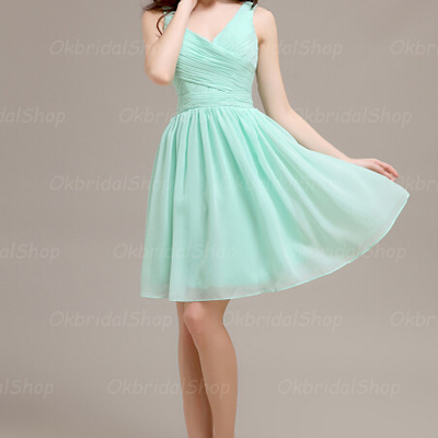 Short bridesmaid dress, mint bridesmaid dress, cheap bridesmaid dress, chiffon bridesmaid dress, bd14365