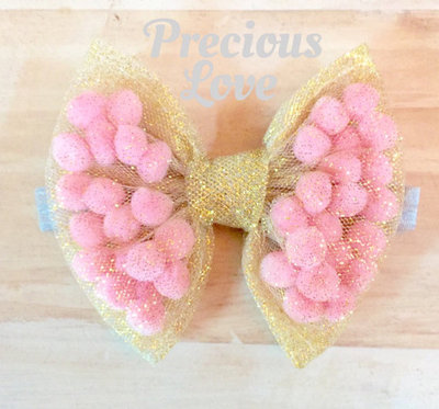 Precious Love Pom Pom Bow