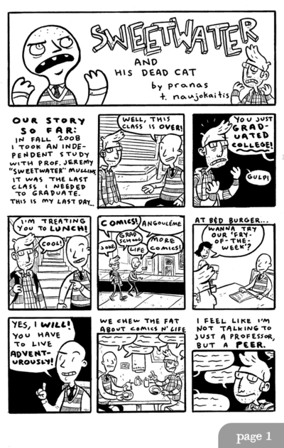 Sweetwater and his dead cat original art