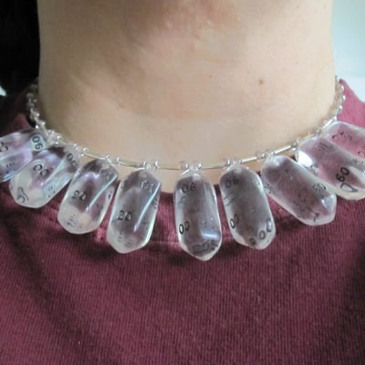 Crystal ten-sided dice choker - Thumbnail 4