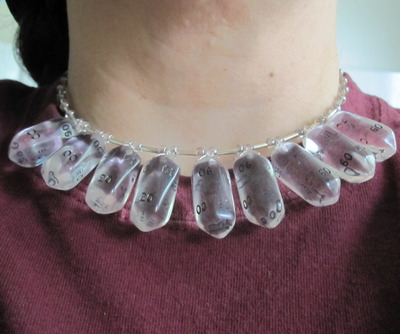 Crystal ten-sided dice choker