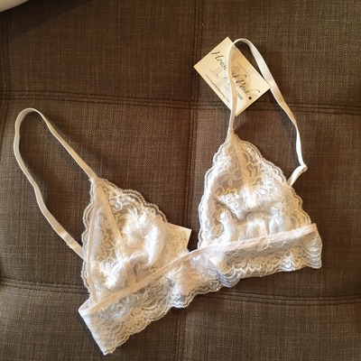 White lace bralet