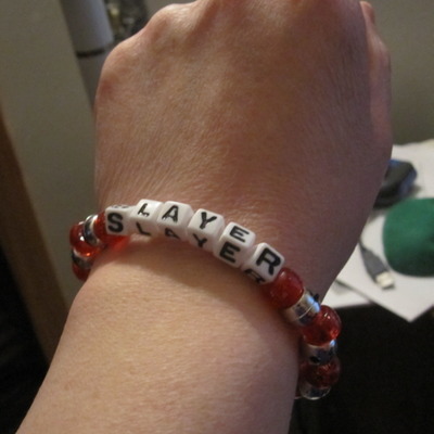 "slayer" letter bracelet