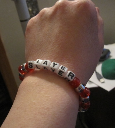 "Slayer" letter bracelet