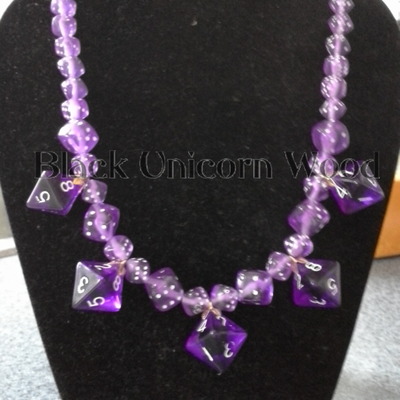 Purple 8-sided dice necklace - Thumbnail 5
