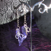 Handcuffs and High Heels Fetish Earrings (Purple) - Thumbnail 2