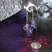 Handcuffs and High Heels Fetish Earrings (Purple) - Thumbnail 3