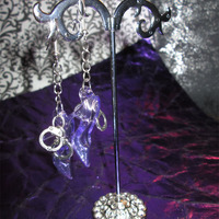 Handcuffs and High Heels Fetish Earrings (Purple) - Thumbnail 4